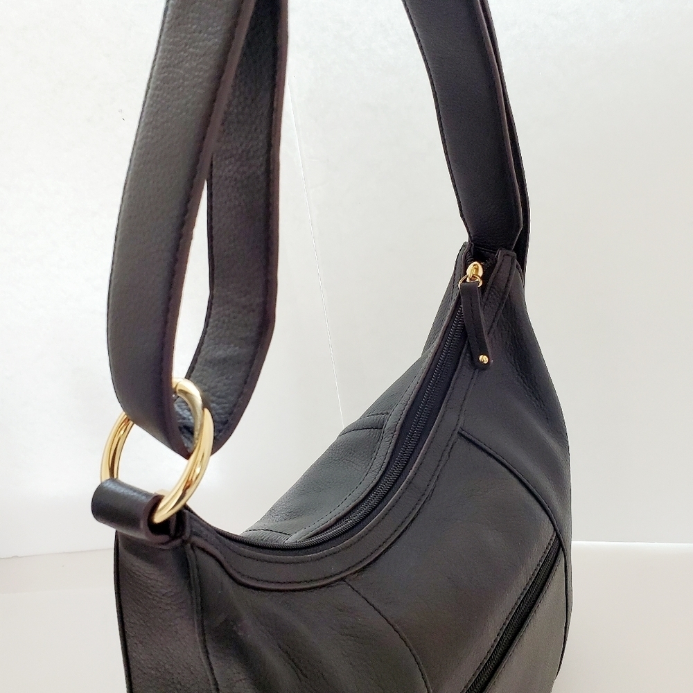 Tignanello Since 1989 Genuine Leather Black Shoulder Bag - Picture 6 of 15